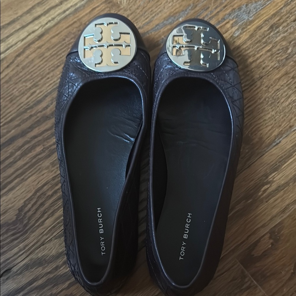 Tory Burch Claire Quilted Ballet Flats Size 7